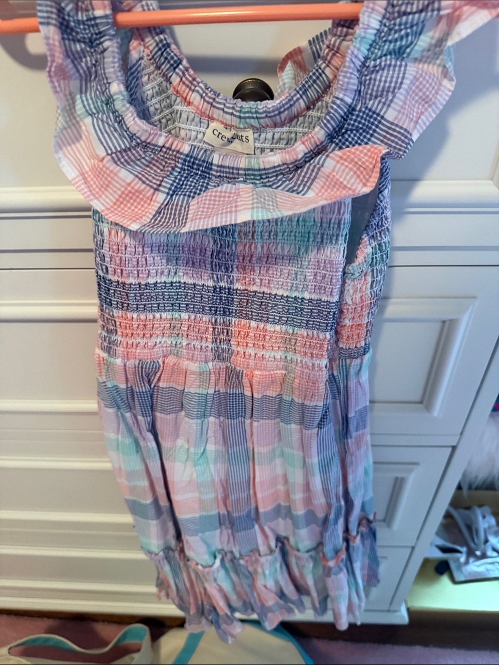 J. Crew Factory Pastel Plaid Sundress in Pink, Blue, Mint